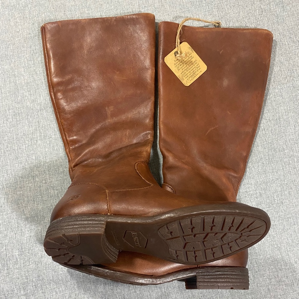 Born Leather Calf High Riding Boot Size 5M